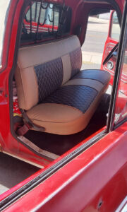 Classic pickup brown leather seat