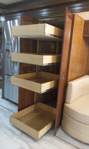 Custom made pullout drawers for massive pantry