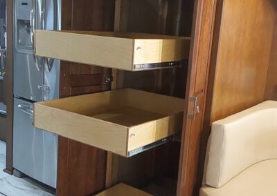 Custom made pullout drawers for massive pantry