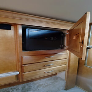 custom built cubby for a hide away safe